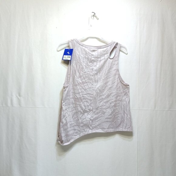 JoyLab Side-Tie Basic Tank Top Small Lilac Marble Sleeveless Asymmetrical Hem - Picture 2 of 9